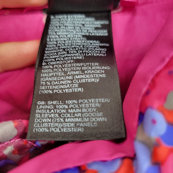 The north face TNF floral girls 550 down filled jacket - Picture 5 of 7